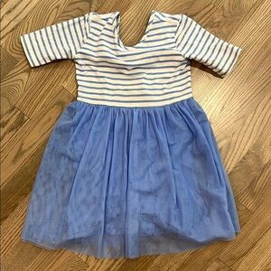 Hanna Andersson Blue and White Striped Dress